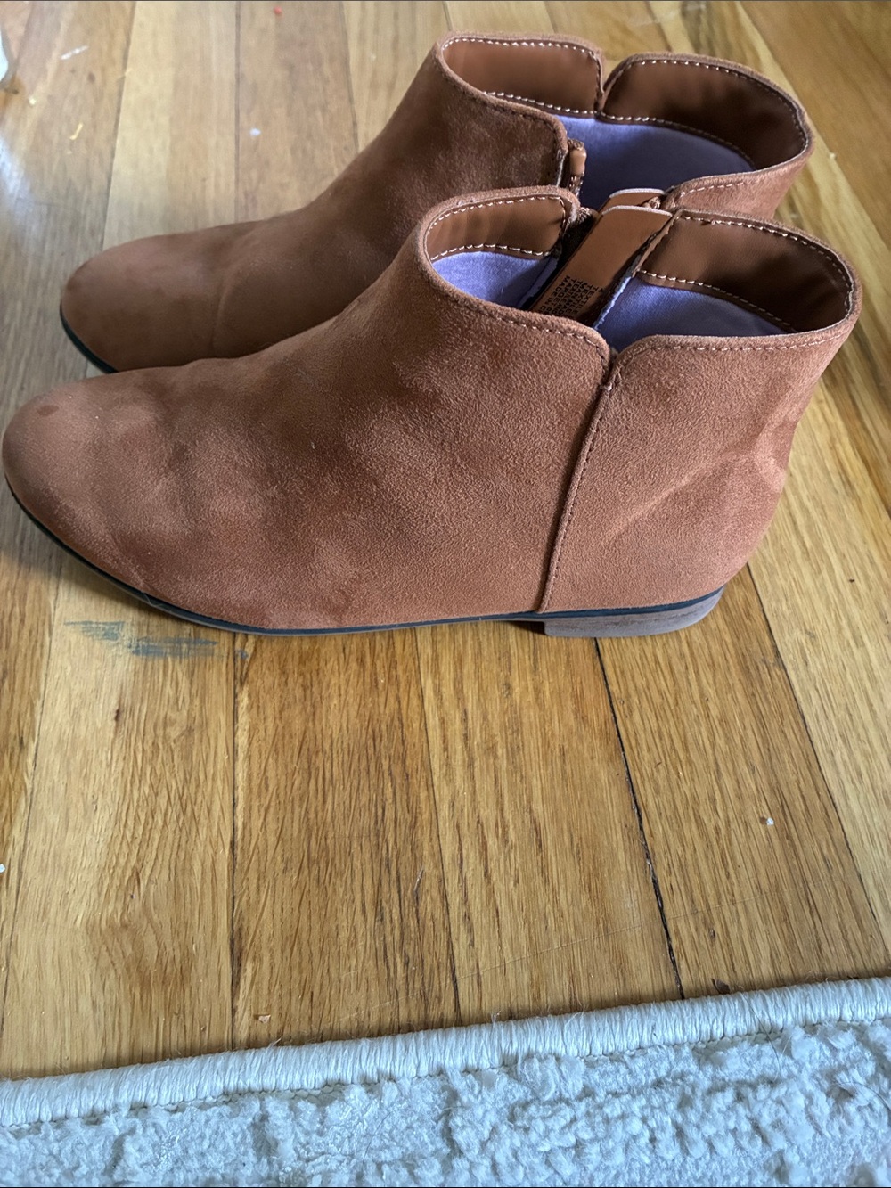 Kids Suede Ankle Boots in Brown - Picture 2 of 2